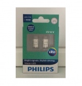 Светодиодные лампы габаритов PHILIPS 12V T10/W5W, 6000К LED 2 шт